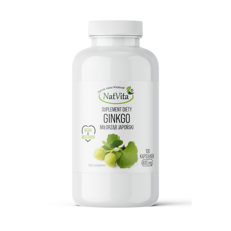 Ginkgo Miłorząb Japoński kapsułki 400mg