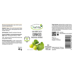 Ginkgo Miłorząb Japoński kapsułki 400mg