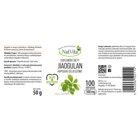 Jiaogulan kapsułki 500mg - zdjęcie produktu