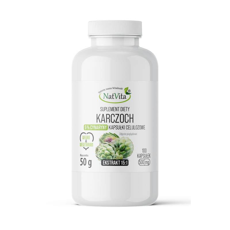 Karczoch ekstrakt 15:1 kapsułki 500mg