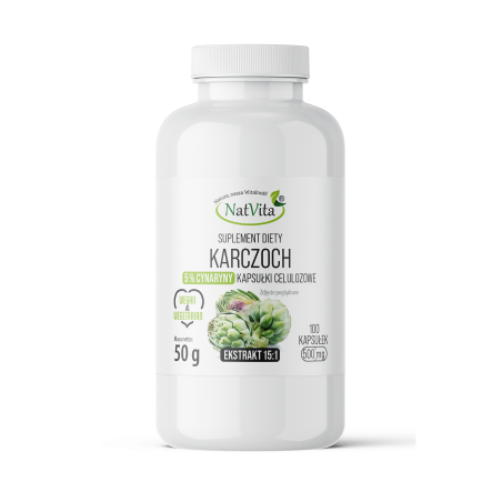 Karczoch ekstrakt 15:1 kapsułki 500mg - zdjęcie produktu