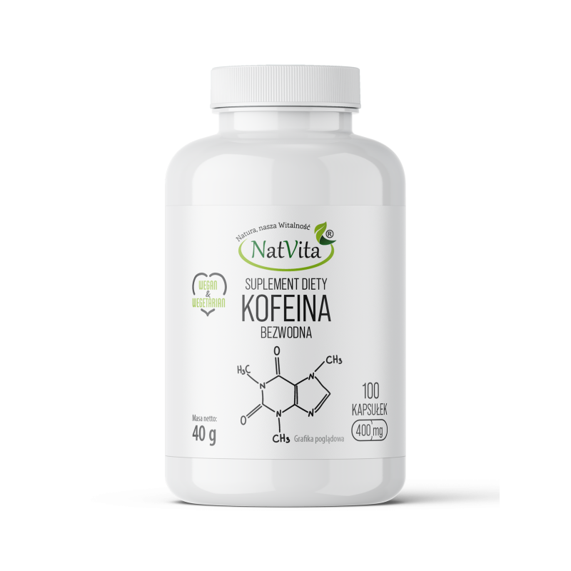 Kofeina bezwodna kapsułki 400mg