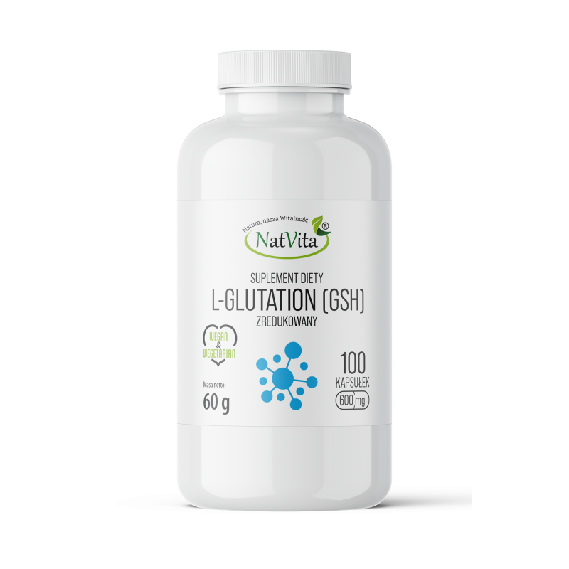 L-Glutation zredukowany GSH 98%- 101% kapsułki 600mg