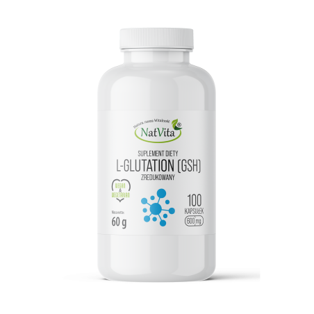 L-Glutation zredukowany GSH 98%- 101% kapsułki 600mg - zdjęcie produktu