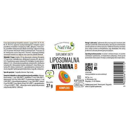 Witamina B Kompleks liposomalna - zdjęcie produktu