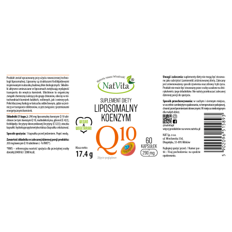 KOENZYM Q10 liposomalny kapsułki 290mg - zdjęcie produktu