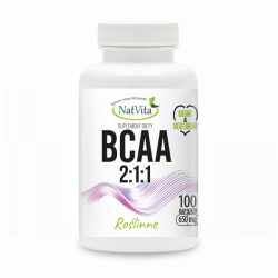 BCAA 2:1:1 roślinne 650 mg/100 kapsułek