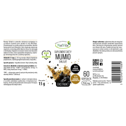 Mumio Shilajit ekstrakt 60% kwas fulwowy kapsułki 250mg