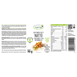 Natto wit. K2 MK7 + ekstrakt z alg wit. D3 tableki 1000mg