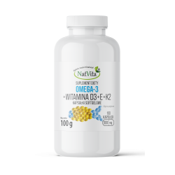 Omega 3 + Witaminy D3, E, K2 Mk7 kapsułki softgel 1000mg