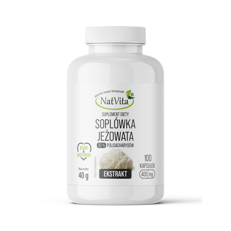 Soplówka Jeżowata ekstrakt 30% kapsułki 400mg