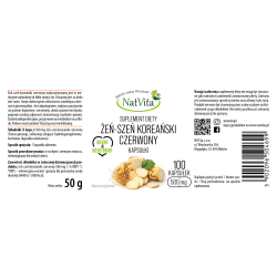 Żeń-Szeń koreański czerwony kapsułki 500mg