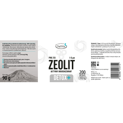 Zeolit Detox Plus 2μm 95% Klinoptylolit PWK 210 kapsułki 450mg