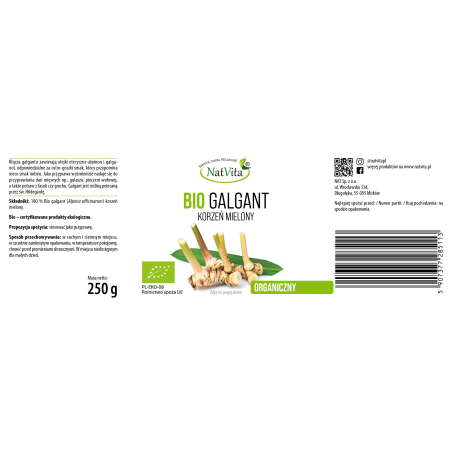 Galgant BIO korzeń mielony - zdjęcie produktu
