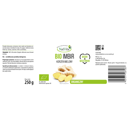 Imbir BIO mielony - zdjęcie produktu