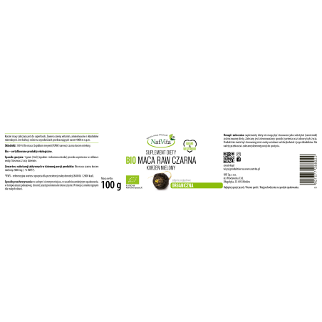 Maca BIO RAW czarna mielona - zdjęcie produktu