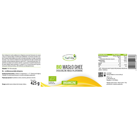 Masło Klarowane Ghee BIO - zdjęcie produktu