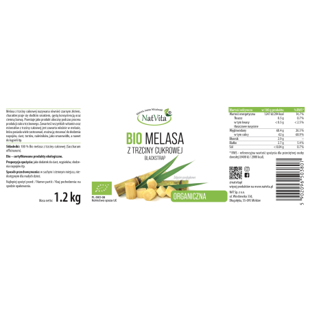 Melasa Trzcinowa BIO - zdjęcie produktu