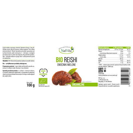 Reishi BIO grzyb mielony - zdjęcie produktu