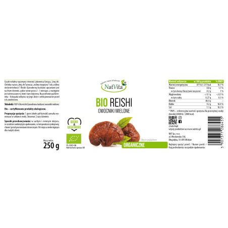 Reishi BIO grzyb mielony - zdjęcie produktu