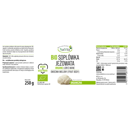 Soplówka Jeżowata BIO grzyb mielony - zdjęcie produktu
