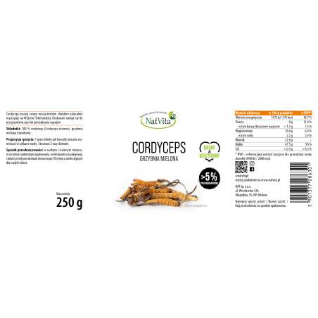 Cordyceps grzyb mielony - zdjęcie produktu