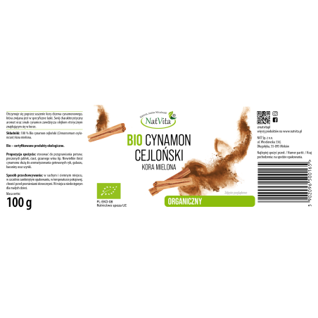 Cynamon Cejloński BIO mielony - zdjęcie produktu