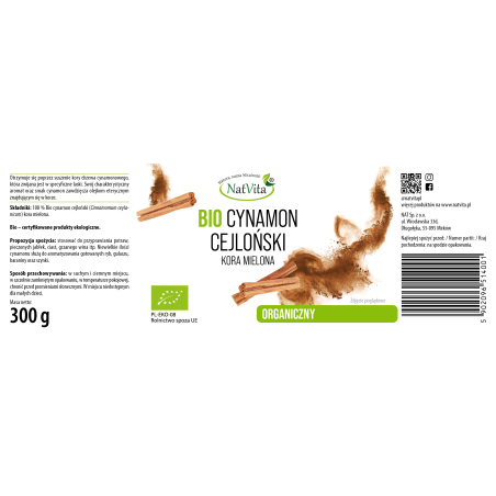 Cynamon Cejloński BIO mielony - zdjęcie produktu