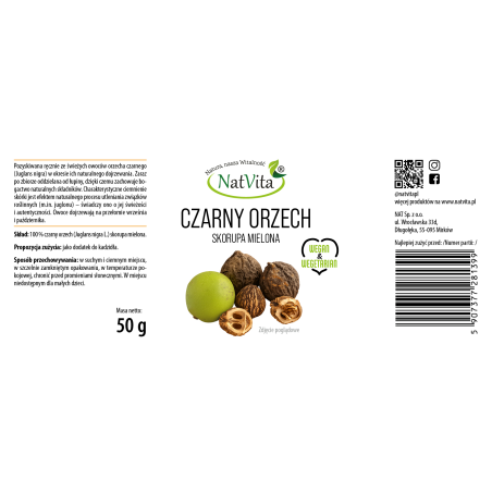 Czarny orzech skorupa mielona - zdjęcie produktu