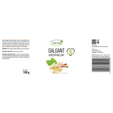 Galgant korzeń mielony - zdjęcie produktu
