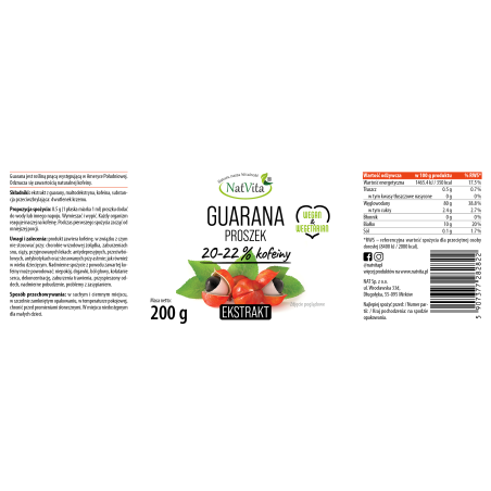 Guarana ekstrakt 20-22% - zdjęcie produktu