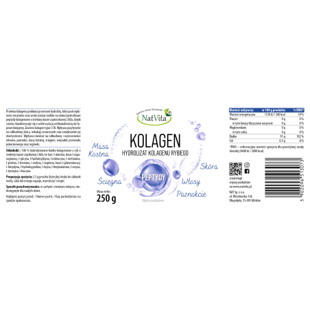 Kolagen Skin - peptydy, hydrolizat białek kolagenowych proszek - zdjęcie produktu