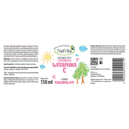 Liposomalna Witamina C z Aromatem Malinowym - zdjęcie produktu