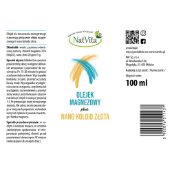 Olejek Magnezowy Plus Nano Złoto