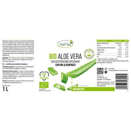 Aloe Vera BIO sok - zdjęcie produktu