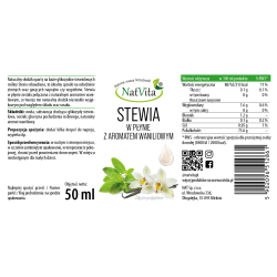 Stewia w płynie z aromatem waniliowym