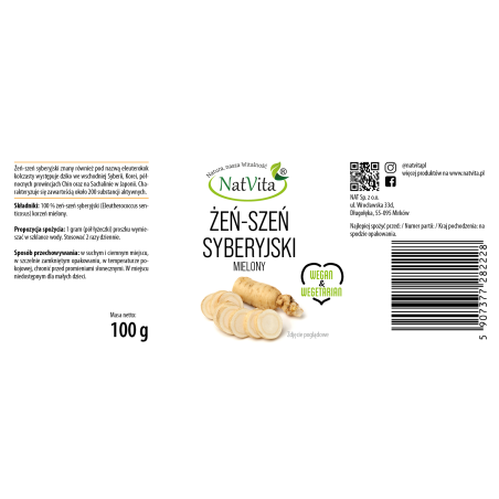 Żeń-Szeń syberyjski korzeń mielony - zdjęcie produktu