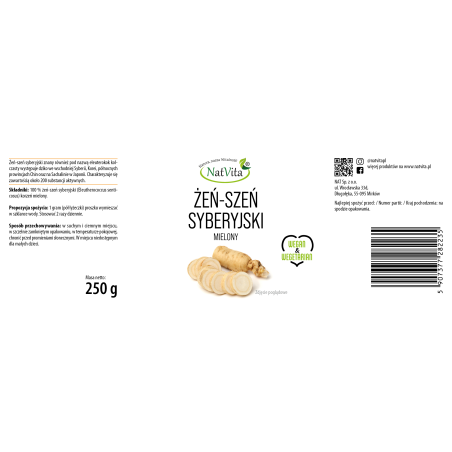 Żeń-Szeń syberyjski korzeń mielony - zdjęcie produktu