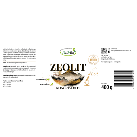 Zeolit klinoptylolit proszek - zdjęcie produktu