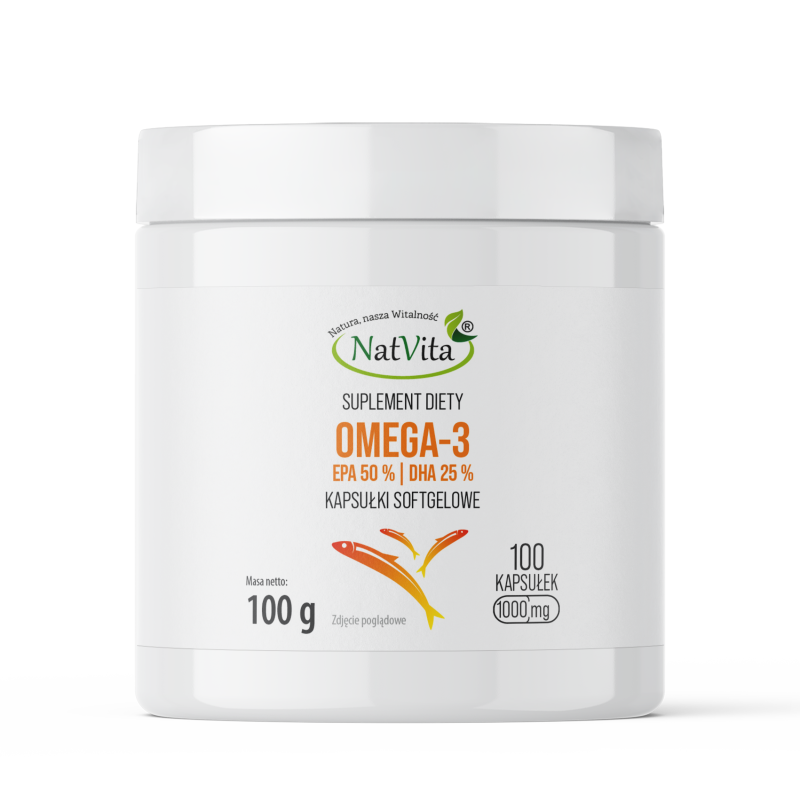 Omega 3 EPA 50%, DHA 25% kapsułki softgel 1000mg