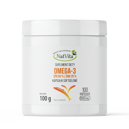 Omega 3 EPA 50%, DHA 25% kapsułki softgel 1000mg - zdjęcie produktu