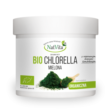 Chlorella proszek BIO pyrenoidosa - cena sklep glony dawkowanie