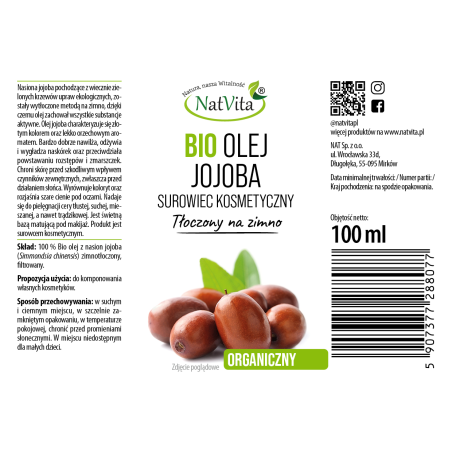 Olej Jojoba BIO zimnotłoczony - zdjęcie produktu