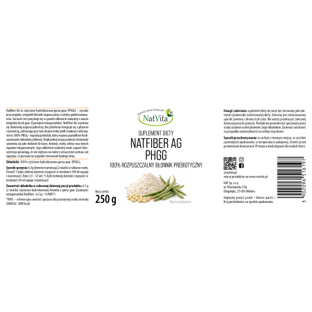 Błonnik rozpuszczalny pokarmowy prebiotyk Natfiber AG PHGG - zdjęcie produktu