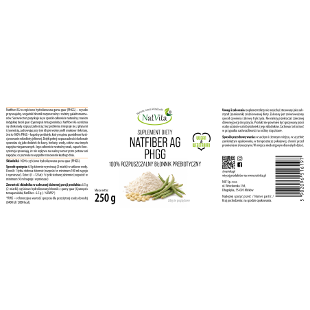 Błonnik rozpuszczalny pokarmowy prebiotyk Natfiber AG PHGG - zdjęcie produktu