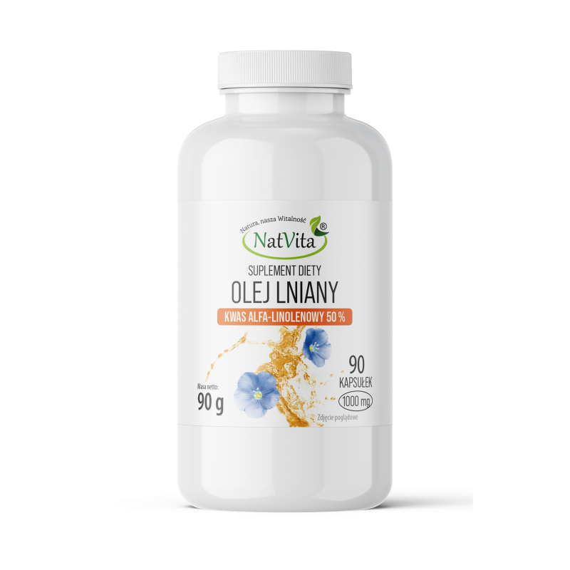Olej Lniany 50 % ALA kapsułki softgel 1000mg
