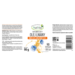 Olej Lniany 50 % ALA kapsułki softgel 1000mg
