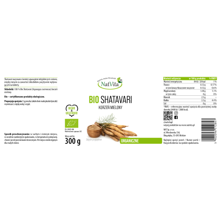 Shatavari Bio mielone - zdjęcie produktu