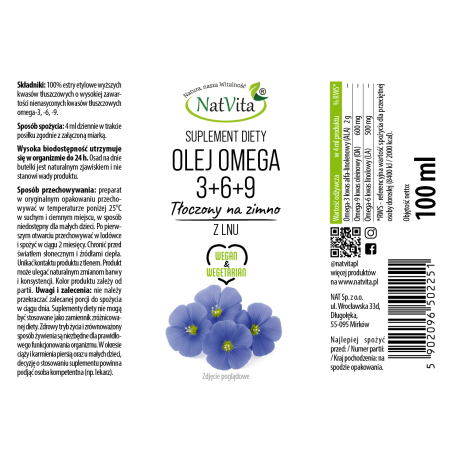 Olej Omega 3 6 9 z Lnu - zdjęcie produktu