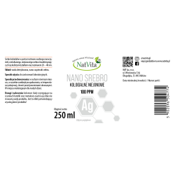 Nano Srebro (koloidalne) niejonowe 100 ppm